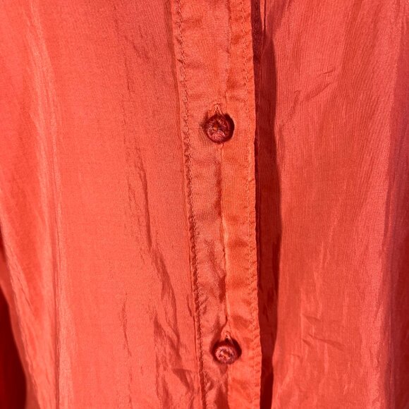Forte Forte Shirt Size 1 (S) Pink Semi-sheer Long Sleeve Shirt Button-Up - Picture 10 of 13